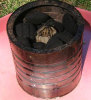 4 Fill Container With Charcoal Briquettes