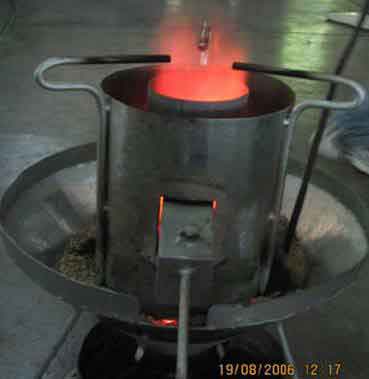 Gasification Wood Stove. Rice Husk Quasi-Gasifier Stove